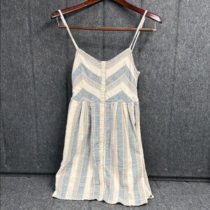Altar'd State Blue and Cream Striped Mini Dress